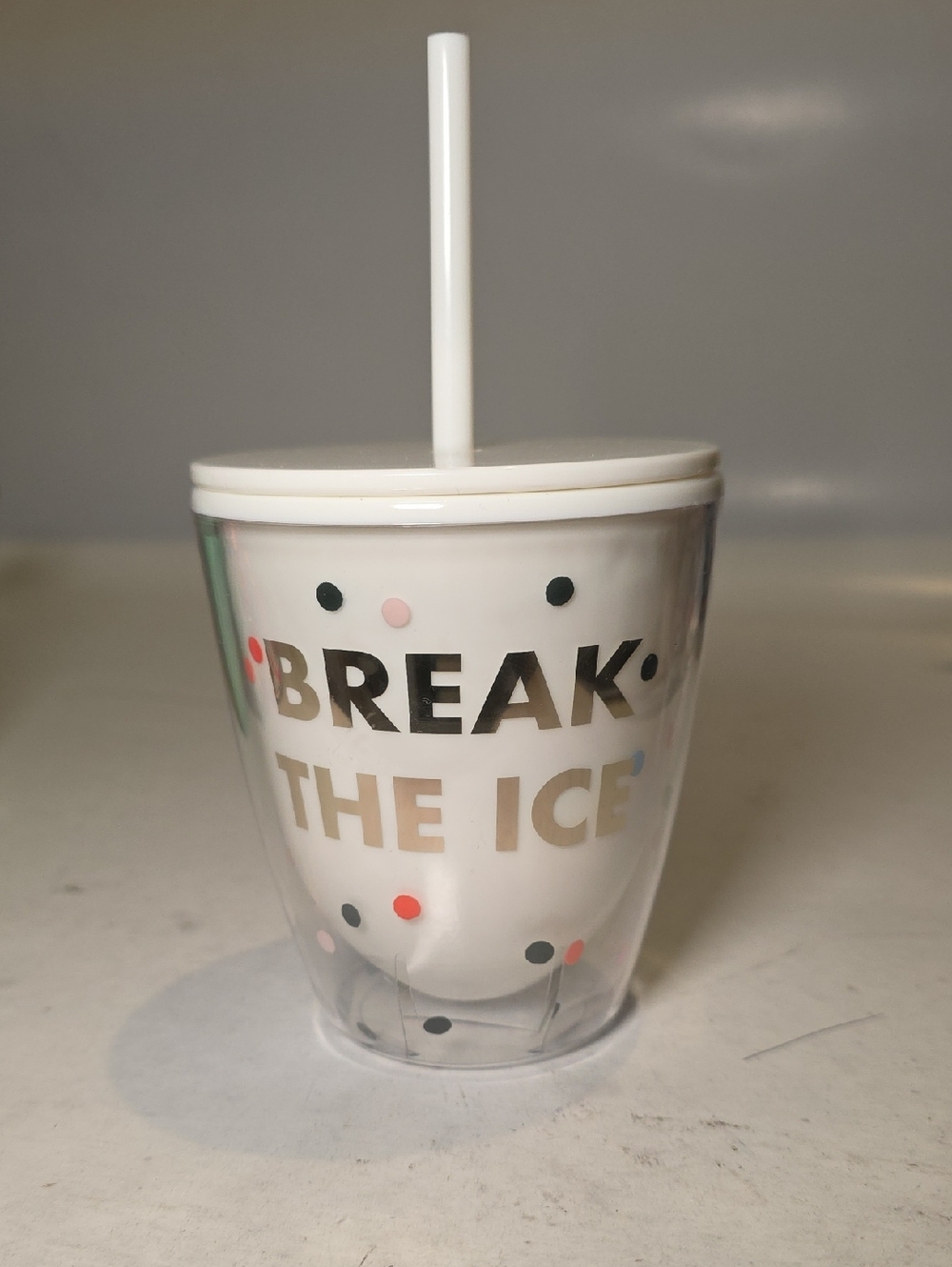 Kate Spade Tumbler White Break the Ice